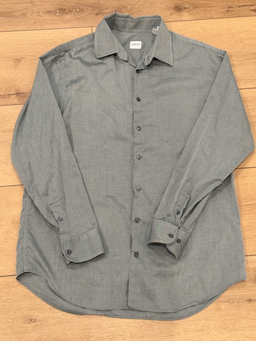Armani Exchange Men's Light Gray Dress Shirt